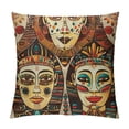 thumbnail image 1 of PHYHOO Throw Pillow Cushion Cover, Art Pattern ons Accessories Culture, Decorative Square Accent Pillow Case,Cream Brown White, 1 of 5