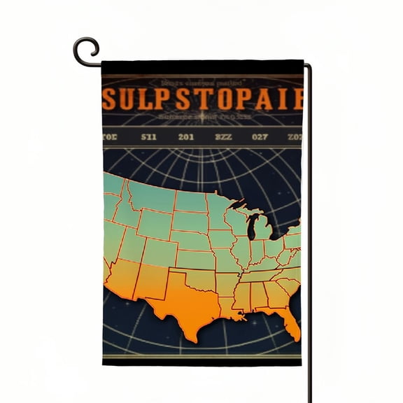 PHYHOO Total Solar Eclipse Garden Flag America Totality April Map Eclipse Welcome Garden Flag Total Solar Eclipse Gifts Outdoor Decoration Yard House Patio Porch Double Sided White