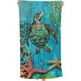 thumbnail image 1 of PHYHOO Turtle Starfish Seashell Microfiber Beach Towel, Beach Wooden Large Oversized Beach Towel Lightweight Quick Dry Soft Absorbent Bath Towel, Sand Free Towel for Swimming Travel Sports 30x60in, 1 of 8