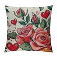 thumbnail image 1 of PHYHOO Valentine's Day Decorative Throw Pillow Covers , Rose Flower Cushion Case Decor, More Wedding Holiday Home Decoration for Sofa Couch, 1 of 5
