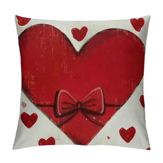 PHYHOO Valentines Day Pillow Covers ,Love Heart Decorations Holiday Farmhouse Decorative Pillow Case Decor for Sofa Couch