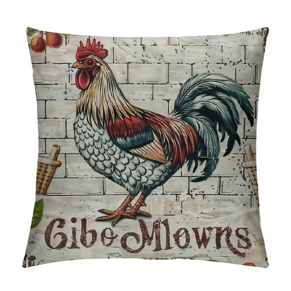 PHYHOO Vintage Farmhouse Animal Pillow Covers Retro Farmer's Market Truck Poultry Farm Home Décor Throw Pillow Case Cushion Cover for Sofa
