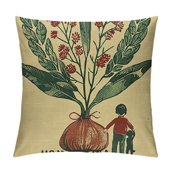 PHYHOO Vintage Farmhouse Animal Pillow Covers Retro Farmer's Market Truck Rooster Sheep Feed Seed Premium Poultry Farm Home Décor Throw Pillow Case Cushion Cover for Sofa