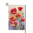 thumbnail image 1 of PHYHOO Water Color Red Poppy Flowers Welcome Flags Seasonal Garden Flags Vertical Double Sided Yard Flags Banner Outdoor Flag for Outside, Lawn, Decor White, 1 of 6