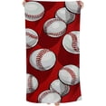 thumbnail image 1 of PHYHOO White Baseballs Oversized Beach Towel Sports Baseball Sand Free Towel Super Soft &amp; Absorbent for Travel Swimming Sports 30x60in, 1 of 8