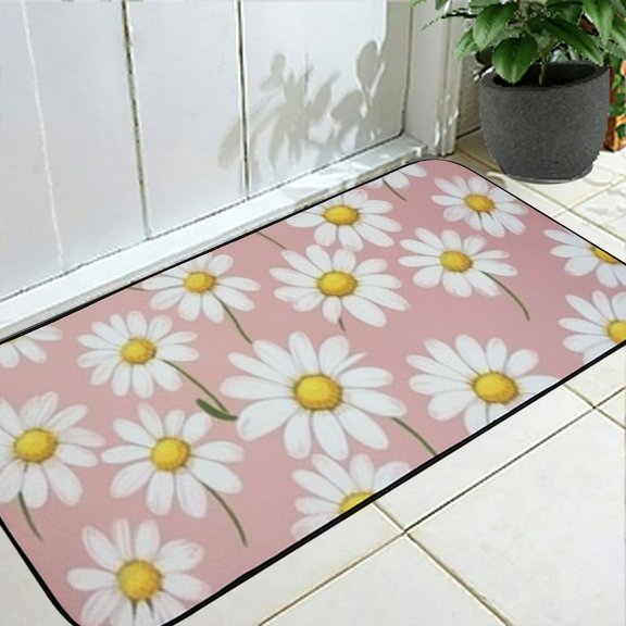 PHYHOO White Texture Indoor Door Mat Floor Mat, Non Slip Front Door Mat Soft Quick Absorbent Doormats, Dust Dirt Resist Door Mats 19.68*47.24 in