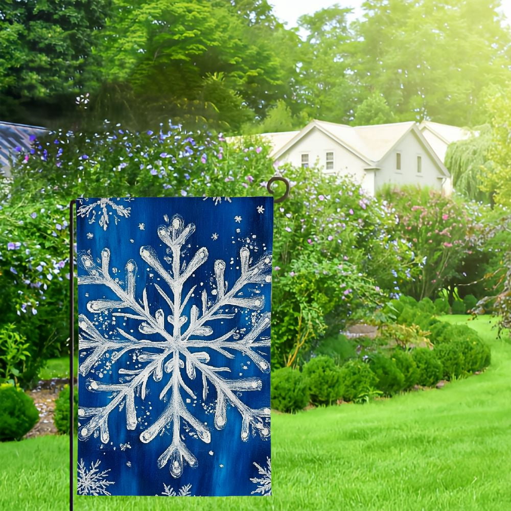 PHYHOO Winter Garden Flag Snowflake Garden Yard Flags for Winter ...