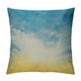 thumbnail image 1 of PHYHOO Yellow and Blue Throw Pillow Cushion Cover, Exotic Dreamy Toned Blurry Landscape, Decorative Square Accent Pillow Case, Yellow White, 1 of 5