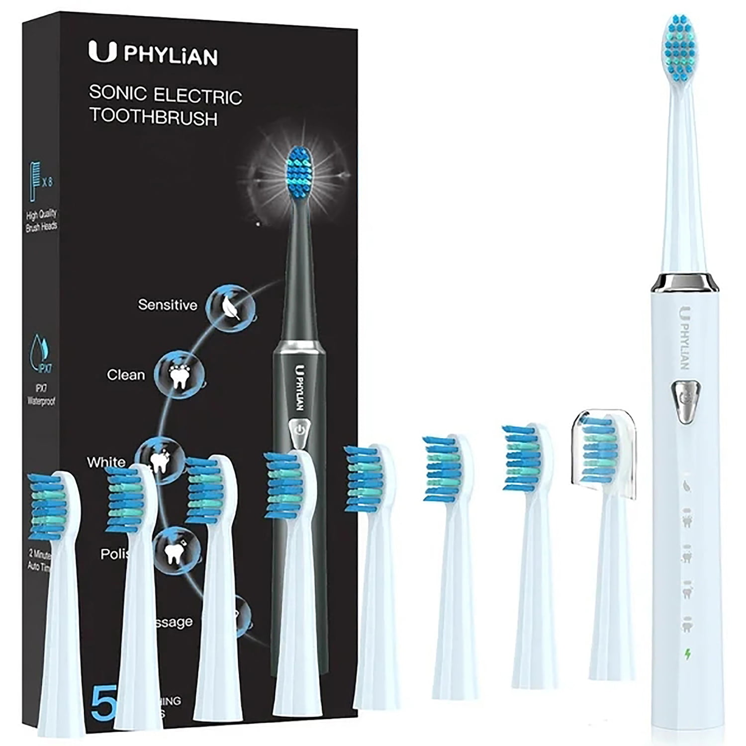 PHYLIAN Sonic Electric Toothbrush for AdultsRechargeable Electronic