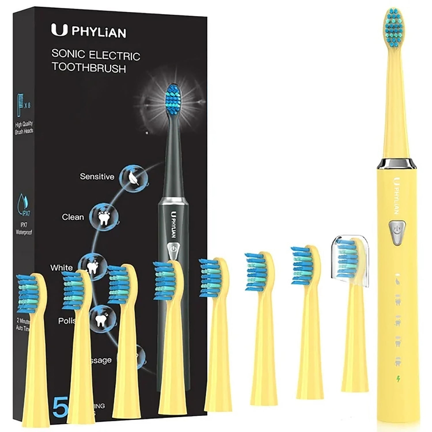 PHYLIAN Sonic Electric Toothbrush for AdultsRechargeable Electronic