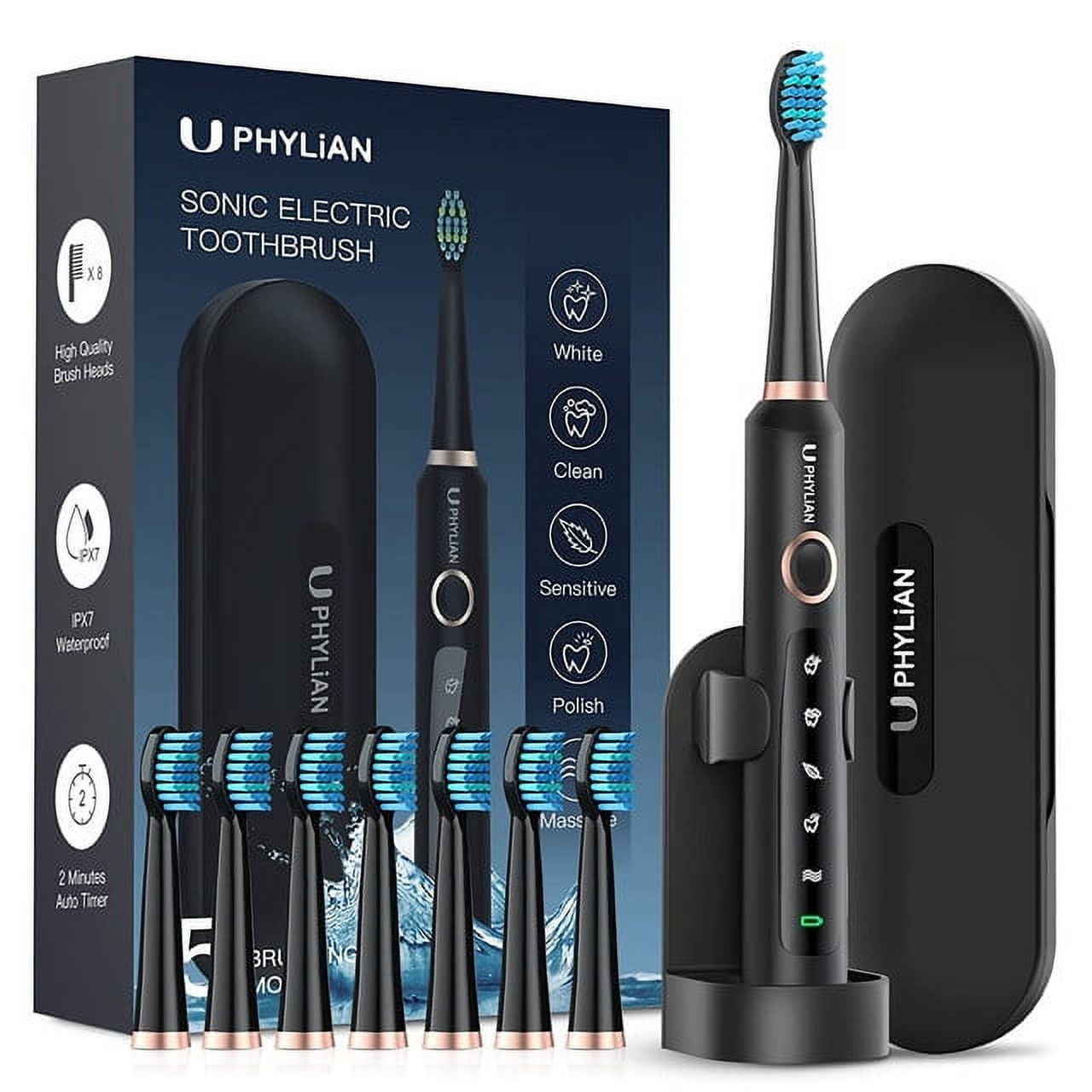 PHYLIAN Sonic Electric Toothbrush for Adults Electric Rechargeable