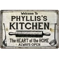 thumbnail image 1 of PHYLLIS'S Kitchen Farmhouse Sign 8 x 12 High Gloss Metal 208120033096, 1 of 1