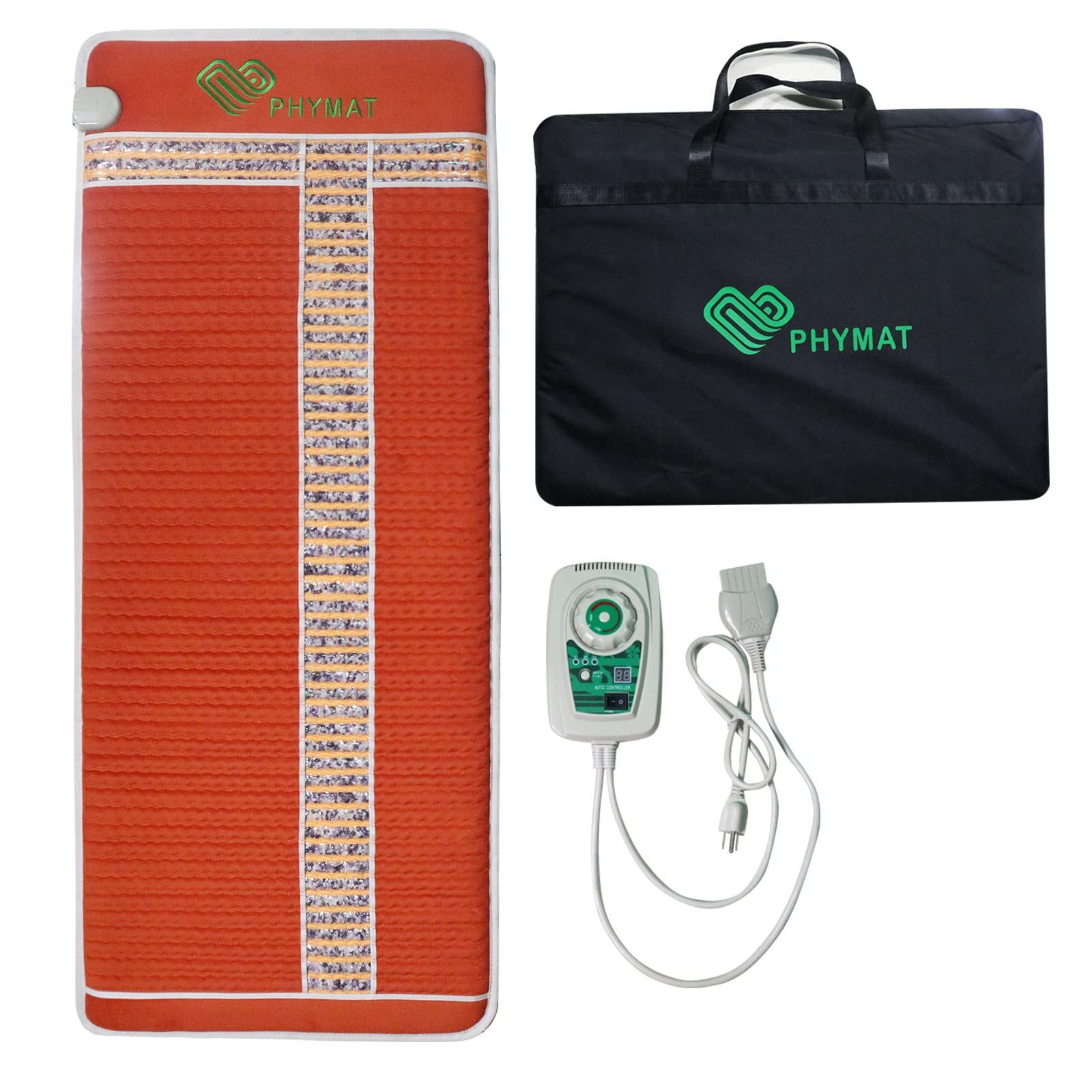 PHYMAT Far Infrared Heating Pad - Large 67"x27" Far Infrared Therapy Amethyst Heating Mat for Full Body - Natural Ion Sauna Mat, Auto Shut Off & Smart Control