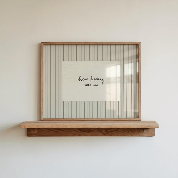 PHYSICAL PRINT How Lucky Are We Print, Hand Written Wall Art, Minimalist Typography Home Decor, Western Room Poster, Cursive (unframed)