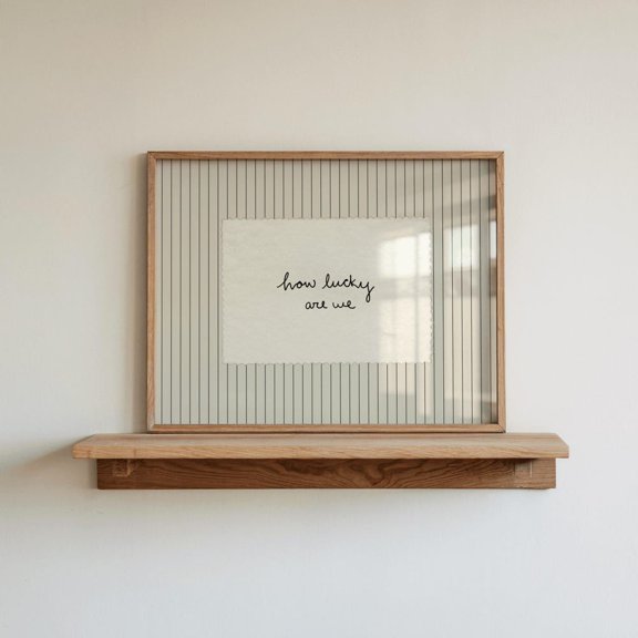 PHYSICAL PRINT How Lucky Are We Print Hand Written Wall Art Minimalist Typography Home Decor Western Room Poster Cursive
