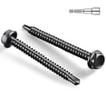 50-Pack #14 X 3/4" Hex Head Sheet Metal Screws - 18-8 Stainless Steel, Self-Tapping