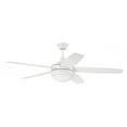 thumbnail image 1 of PHZ52W5 Craftmade Lighting Phaze II - 5 Blade Ceiling Fan with Light Kit In Contemporary Style-17.71 Inches Tall and 52 Inches Wide-White Finish-White, 1 of 1