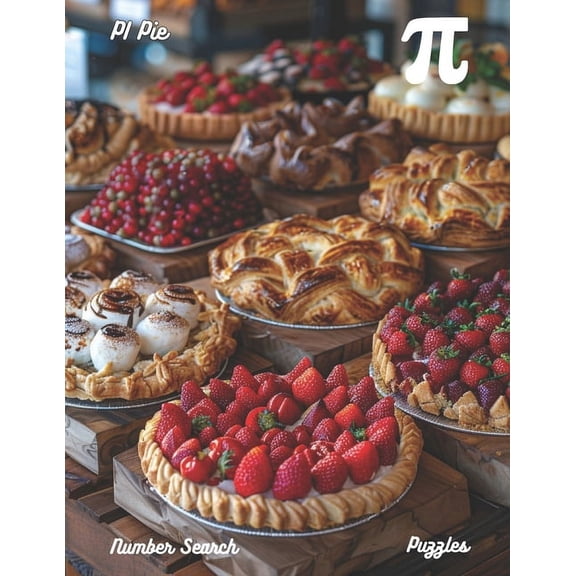 PI Pie Number Search Puzzles: Books For Math And Dessert Lovers (Paperback)
