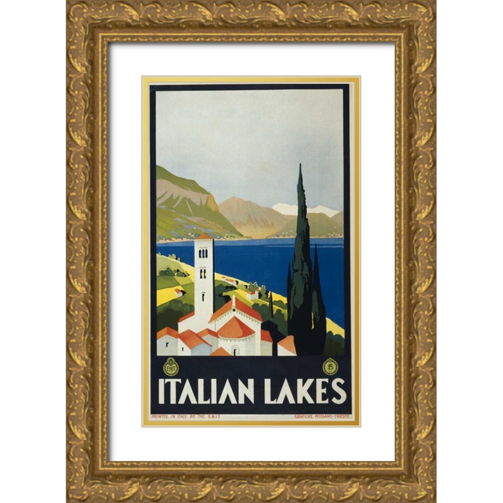 PI Collection 16x24 Gold Ornate Wood Framed with Double Matting Museum Art Print Titled - Italian Lakes - image 1 of 4
