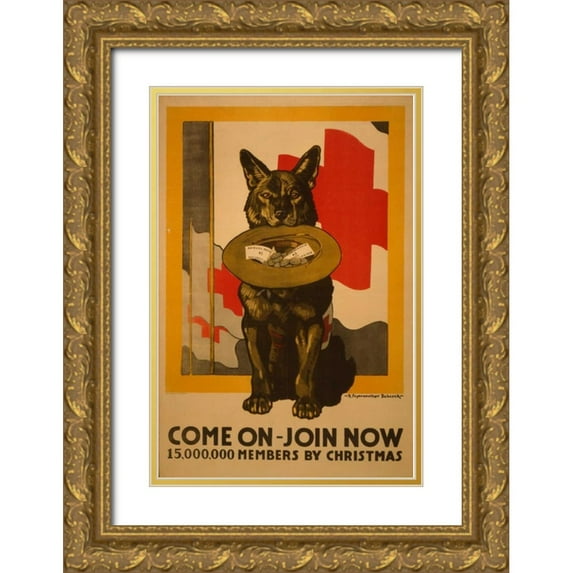 PI Collection 23x32 Gold Ornate Wood Framed with Double Matting Museum Art Print Titled - Join Now