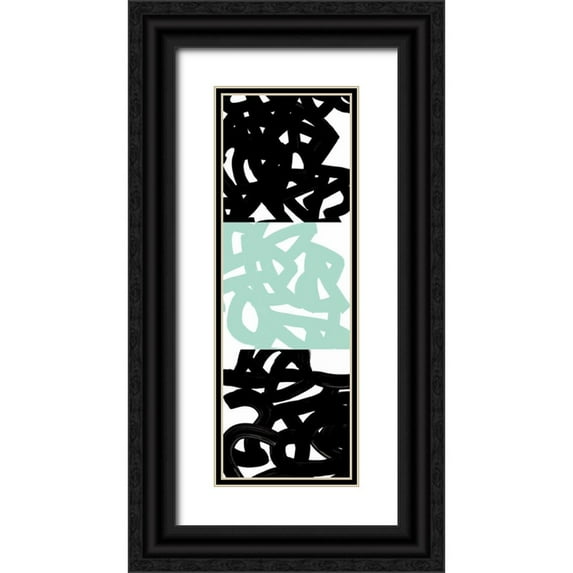 PI Galerie 11x24 Black Ornate Wood Framed with Double Matting Museum Art Print Titled - Tender Gesture I