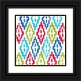thumbnail image 1 of PI Galerie 12x12 Black Ornate Wood Framed with Double Matting Museum Art Print Titled - Tribal Bright I, 1 of 4