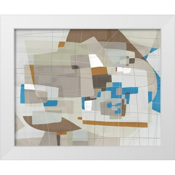 PI Galerie 14x12 White Modern Wood Framed Museum Art Print Titled - Somatic Beat I