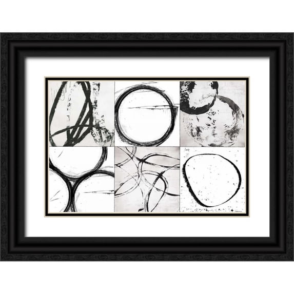 PI Galerie 18x13 Black Ornate Wood Framed with Double Matting Museum Art Print Titled - Basic Grey