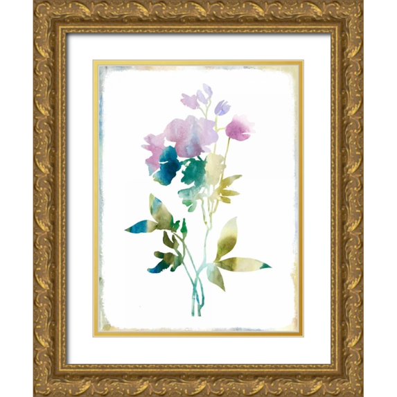 PI Galerie 19x24 Gold Ornate Wood Framed with Double Matting Museum Art Print Titled - Summer Botanical II
