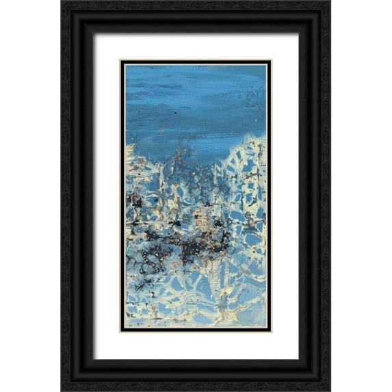 PI Galerie 19x32 Black Ornate Wood Framed with Double Matting Museum Art Print Titled - Treading Water I