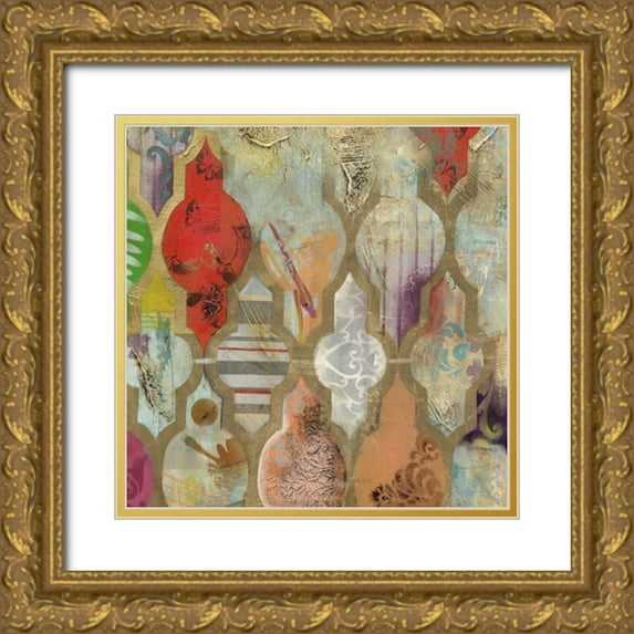 PI Galerie 20x20 Gold Ornate Wood Framed with Double Matting Museum Art Print Titled - Infinite Currents III