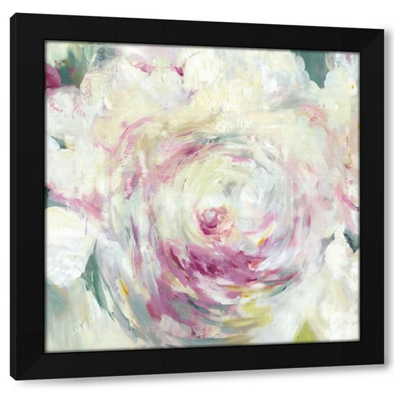 PI Galerie 26x26 Black Modern Wood Framed Wall Art Titled - Shabby Peony I