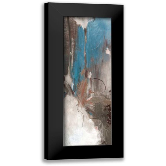 PI Galerie 7x14 Black Modern Framed Museum Art Print Titled - Infinite Currents IV