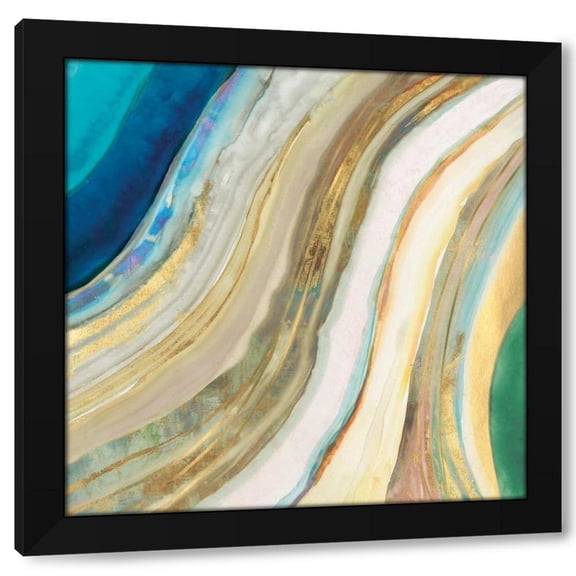 PI Gallery 12x12 Black Modern Wood Framed Wall Art Titled - Agate I