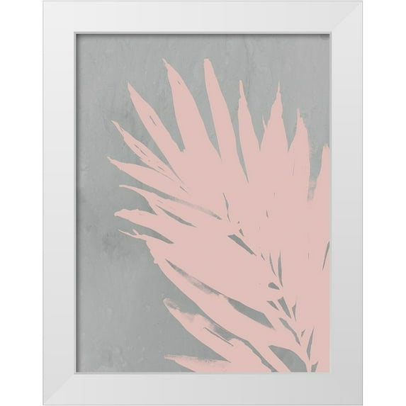 PI Juvenile 12x14 White Modern Wood Framed Museum Art Print Titled - Pink Fan