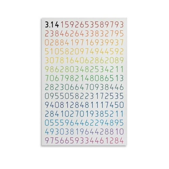 PI NUMBER Educational Rainbow Colors Geometry Living Room Bedroom Decorative Painting Canvas Wall-Art