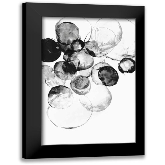 PI Studio 11x14 Black Modern Framed Museum Art Print Titled - Black Rings I