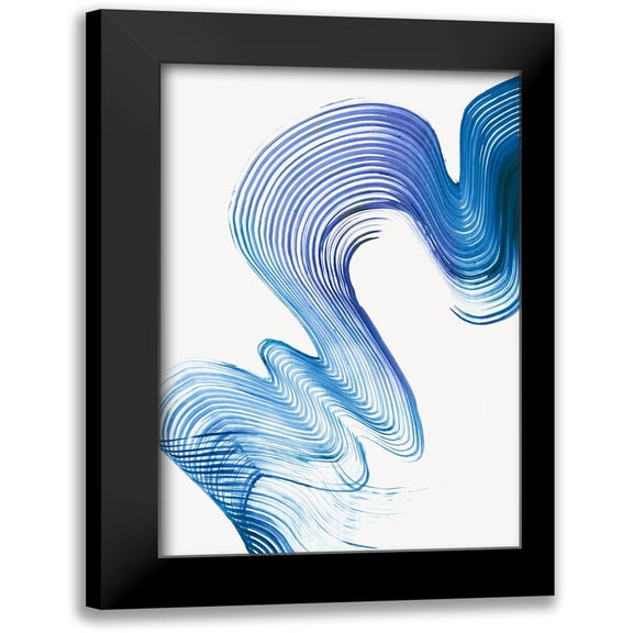 PI Studio 11x14 Black Modern Framed Museum Art Print Titled - Blue Swag I