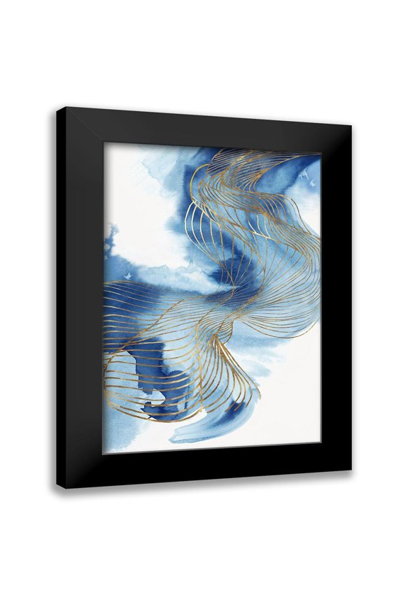 PI Studio 11x14 Black Modern Framed Museum Art Print Titled - Celestial Blue I