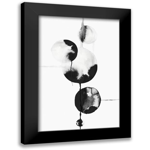 PI Studio 11x14 Black Modern Framed Museum Art Print Titled - Dripping Bubbles II