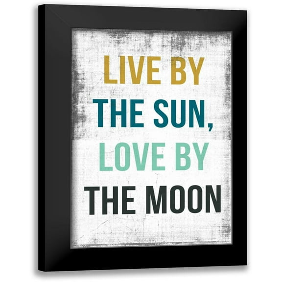 PI Studio 11x14 Black Modern Framed Museum Art Print Titled - Live By the Sun Love by the Moon