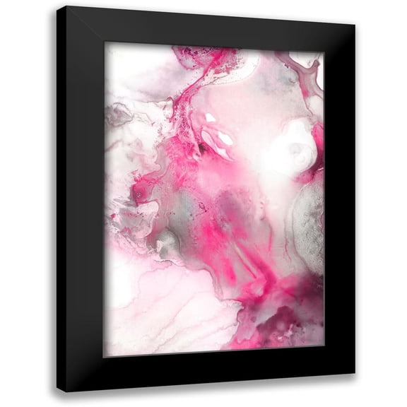 PI Studio 11x14 Black Modern Framed Museum Art Print Titled - Mint Bubbles IV Blush Version