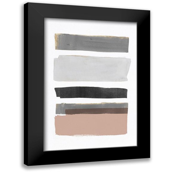 PI Studio 11x14 Black Modern Framed Museum Art Print Titled - Striped TogetherÂ&nbsp;