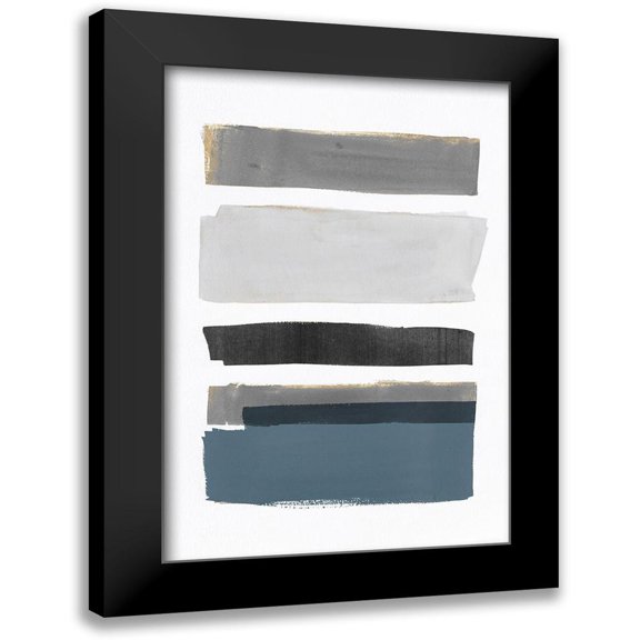 PI Studio 11x14 Black Modern Framed Museum Art Print Titled - Striped TogetherÂ&nbsp;