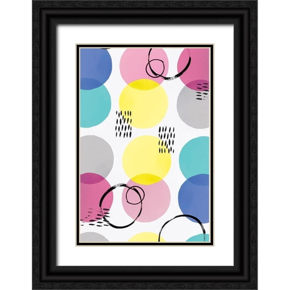 PI Studio 11x14 Black Ornate Wood Framed with Double Matting Museum Art Print Titled - Colourful Wonders