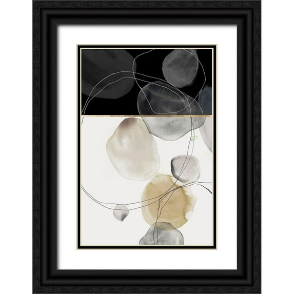 PI Studio 11x14 Black Ornate Wood Framed with Double Matting Museum Art Print Titled - Rolling Stones II