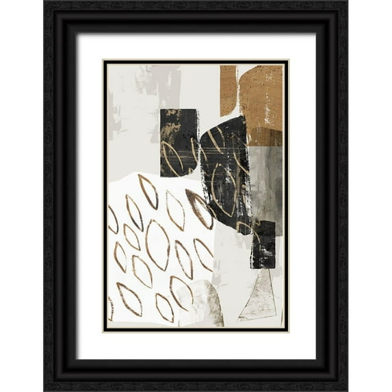 PI Studio 11x14 Black Ornate Wood Framed with Double Matting Museum Art Print Titled - Shape of Formation III