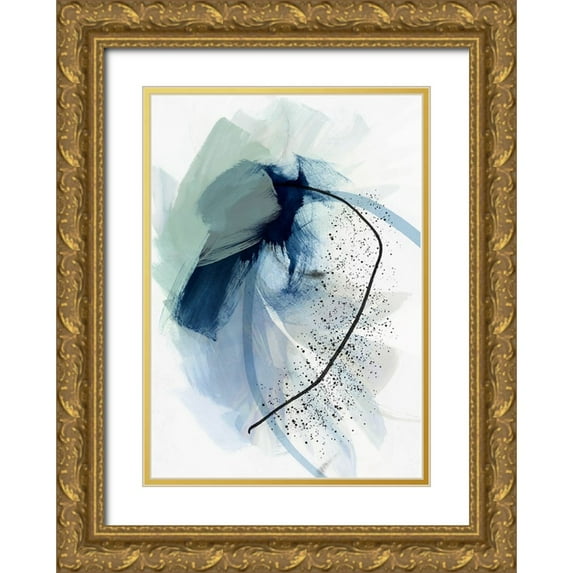 PI Studio 11x14 Gold Ornate Wood Framed with Double Matting Museum Art Print Titled - Blue Bliss