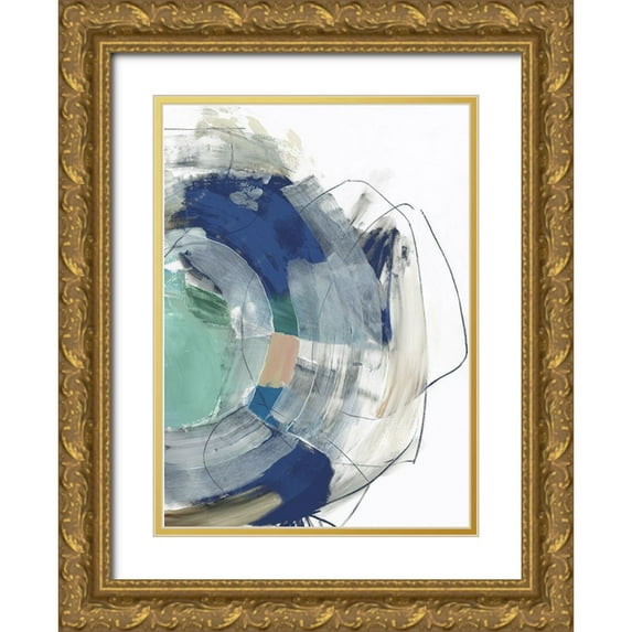 PI Studio 11x14 Gold Ornate Wood Framed with Double Matting Museum Art Print Titled - Deluge I