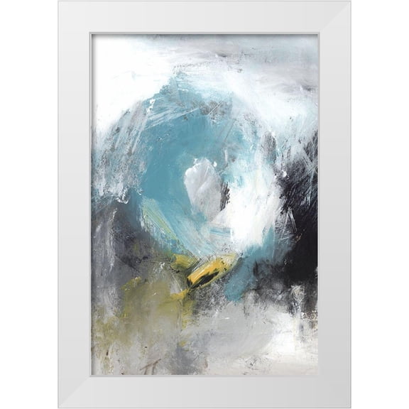 PI Studio 11x14 White Modern Wood Framed Museum Art Print Titled - Aquamarine II